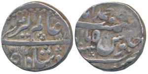 Muhammadabad Banaras Mint, Silver Rupee, 11.22g, in the name of Shah Alam II, trident (tri