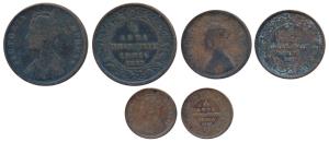 Anand Rao III (1860-1898 AD), Copper ¼ Anna, ½ Pice & 1/12 Anna, Calcutta Mint, with the n