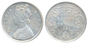 Victoria Queen, Silver Rupee, 1862, Bombay Mint, A / II / 2 / 0, (Prid 70). Fine, Rare.