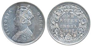 Victoria Queen, Silver Rupee, 1862, Bombay Mint, A / II / 0 / 5, (Prid 85). About Extremel