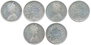 Victoria Queen, Silver Rupee, 1862, Bombay Mint, A / II / 0 / 6, (Prid 86). Very Fine+. (3