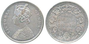 Victoria Queen, Silver Rupee, Bombay Mint, 1862, A / II / 0 / 10, (Prid 93). Very Fine+, S