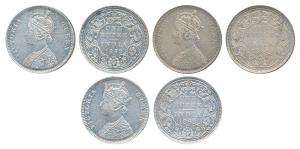 Victoria Queen, Silver Rupee, 1862, Bombay Mint, A / II / 0 / 10 (Prid 93); 1862, Bombay M