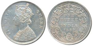 Victoria Queen, Silver Rupee, 1862, Bombay Mint, A / II / 0 / 12, (Prid 100). Extremely Fi