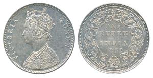 Victoria Queen, Silver Rupee, 1862, Bombay Mint, A / II / 2 / 4 (Prid 84). Extremely Fine,
