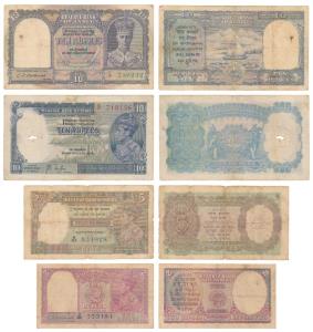George VI, Rupees 2, 1943, signed C. D. Deshmukh, Prefix G (J&R 4.2.2); George VI, Rupees 