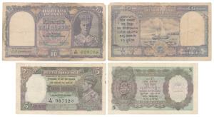 George VI, Rupees 5, 1st Issue, 1938, signed J. B. Taylor, Prefix F (J&R 4.3.1); George VI
