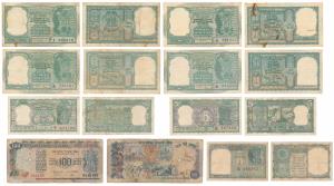 Assorted lot, Rupee 1, Rupees 5 (6), Rupees 100, various signatures – K. Ambegaonkar, L. K