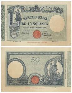Italy, 50 Lire, 1922. About Extremely Fine.