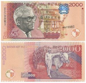 Mauritius, Rupees 2000. Uncirculated.