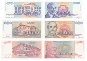 Yugoslavia, 500000000000 / 500 Billion Dinara, 500000000000 / 50 Billion Dinara, 500000000