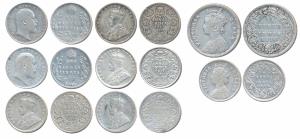 Victoria Queen, Silver ¼ Rupee, 1874, Bombay Mint, A / I / dot (Prid 405); Victoria Empres