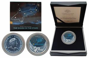 Australia, Elizabeth II, Silver 1 Dollar, 15,52g, 2021, The Shark in the Sky, Star Dreamin