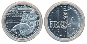 Belgium, Silver 500 Francs, 22.85g, 1999, Brussels - European Culture Capital; 400 Years M