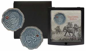 Cameroon, Silver 500 Francs, 16.70g, 2020, Hannibal Barca, obv. Hannibal and his men ridin