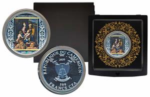 Cameroon, Silver 500 Francs, 17.50g, 2020, 500th Death Anniversay of Raphael, rev. Detail 