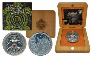 Cameroon, Silver 2000 Francs, 62.2g, 2020, World Culture Series, obv. Small Coat of arms o