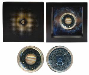 Cameroon, Silver 500 Francs, 17.5g, 2021, Solar system Series, obv. Coat of arms of the co