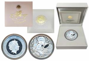 Cameroon, Elizabeth II, Silver 1 Dollar, 15,57g, 2022, My First Diamond, rev. A Child surr