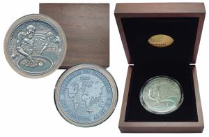 Cameroon, Silver 2000 Francs, 50g, 2023, Earth Treasure Series, Diamond Mining, obv. World