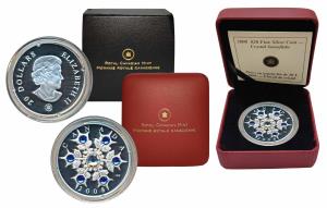 Canada, Elizabeth II, Silver 20 Dollars, 31.39g, 2008, Sapphire Crystal Snowflake, obv. He