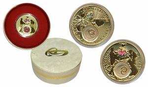 Niue, Elizabeth II, Gold 2 Dollars, 28.28g, 2013, Hapiness and Love, obv. Head with tiara 