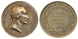 Claude Martin, Bronze Medal, Type I, obv. bust to right, with divided legend around bust; 