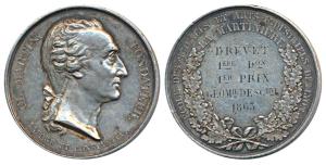 Claude Martin, Silver Medal, Type II, obv. bust to right, with divided legend around bust;