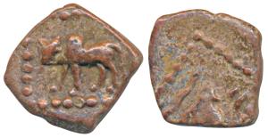 Western Kshatrapas, Svami Rudrasenasa III, son of Svami Rudradaman II (348-378 AD), Lead U