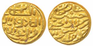 Ala al-Din Husain Shah, Gold Tanka, 10.65g, Khazana Mint, Arabic legend, obv. al-Sultan al