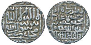 Ghiyath al-din Bahadur (AH 963-968; 1555-1560 AD), Silver Tanka, 11.18g, AH 968, no mint v