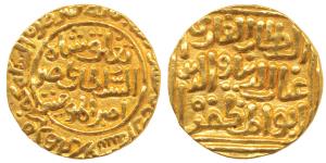 Ghiyath al-Din Tughluq (AH 720-725; 1320-1325 AD), Gold Tanka, 10.95g, Delhi Mint, AH 722,
