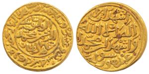 Muhammad III bin Tughluq (AH 725-752; 1325-1351 AD), Gold Heavy Dinar, 12.78g, Hazrat Delh