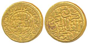 Muhammad Shah III bin Tughluq, Gold Heavy Dinar, 12.74g, Hadrat Deogir Mint, fi zaman / Sh