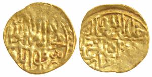 Sulayman Mirza (AH 936-992, 1529-1584 AD), Gold 1/12 Indian Mohur, 0.67g, obv. mintless ty