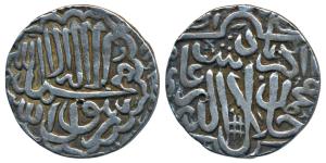 Akbar, Silver Rupee, 11.28g, Dar-ul-khilafat Jaunpur Mint, AH 985, Kalima type, obv. legen