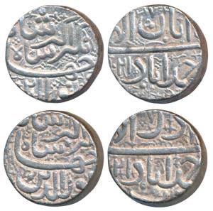 Jahangir, Silver Rupee (2), Ahmedabad Mint, Month Azar and Aban, AH 1021 (KM 145.2). Very 