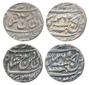 Saadat Ali, Silver Rupee (2), Muhammadabad Banaras Mint, in the name of Shah Alam II, AH 1
