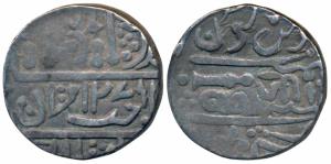Jayaji Rao (AH 1259-1304; 1843-1886 AD), Silver Rupee, 10.8g, Sheopur Mint, in the name of