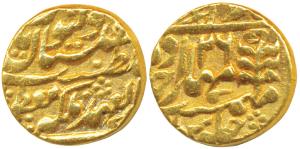Ram Singh, Gold Mohur, 10.81g, Sawai Jaipur Mint, with the name of Queen Victoria, RY 26 (