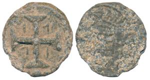 Diu, Jose the Reformer (1750-1777 AD), Lead 20 Bazarucos, 14.24g, 1771 AD, obv. crowned ar
