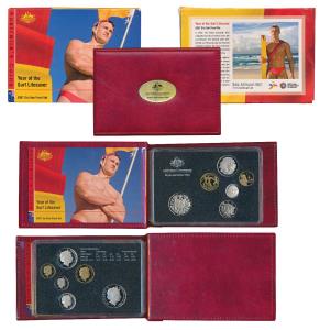 Australia, Elizabeth II, Proof set of 6, 5 Cents to 2 Dollars, 2007, Year of the Surf Life