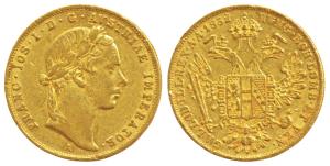 Austria, Franz II (1792-1835), Gold Ducat, 3.45g, Vienna Mint, 1852A (KM 2263). Very Fine+