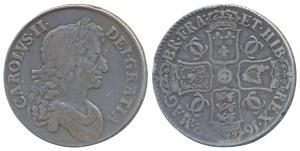 Great Britain, Charles II (1660-85 AD), Silver Crown, 1672, obv. bust (third type) to righ