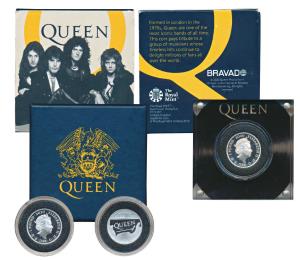 Great Britain, Elizabeth II, Silver 1 Pound, 15.71g, 2020, The Band Queen, obv. fifth crow