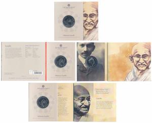 Great Britain, Elizabeth II, Cupro-Nickle 5 Pounds, 28.28g, Mahatma Gandhi, 2021, rev. a l