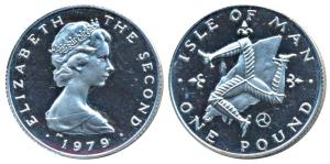 Isle of Man, Elizabeth II, Platinum Soverign (Pound), 9.14g, Young Bust, rev. Triskeles fl