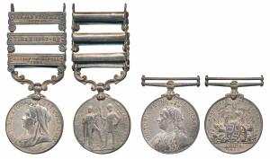 Silver Medal Pair, China War Medal, Victoria, obv. jubilee bust of Queen Victoria, rev. tr