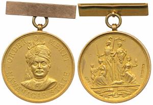 Nawanagar, Colonel H. H. Shri Sir Ranjitsinhji Vibhaji II Jam Saheb of Nawanagar, Gold Med