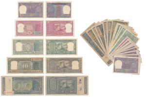 Assorted lot, Rupee1 (22), Rupees 2, Rupees 5 (11), Rupees 10 (15) and Rupees 100, I. G. P